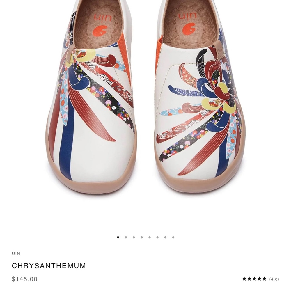 UIN Colorful Chrysanthemum Slip-Ons